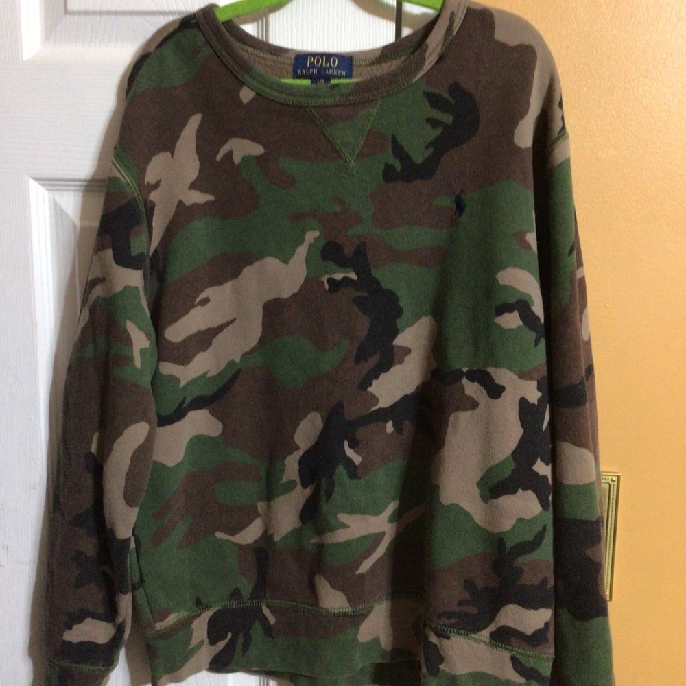 Polo Ralph Lauren camo sweatshirt, l(14/16)